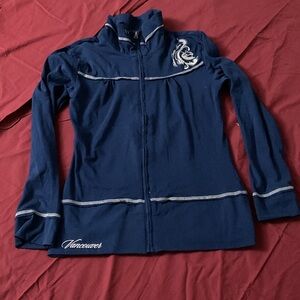 Women's Blue Hockey Zipper Sweater